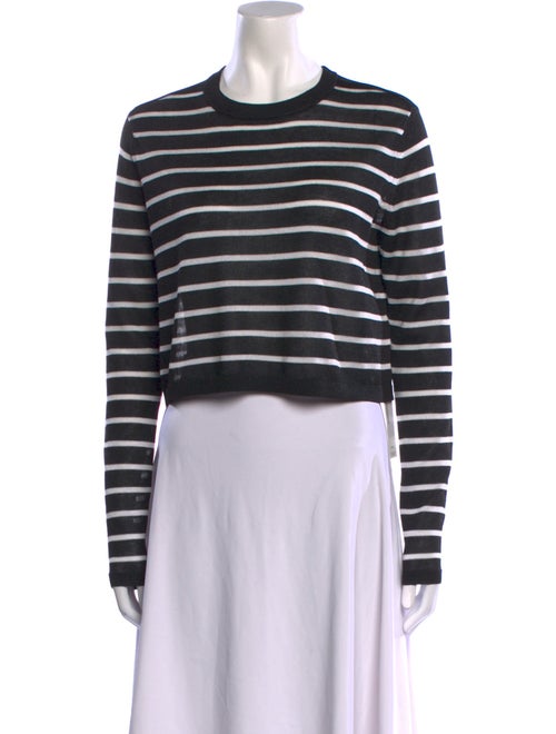 Tibi Striped Crew Neck Sweater