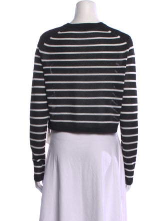 Tibi Striped Crew Neck Sweater
