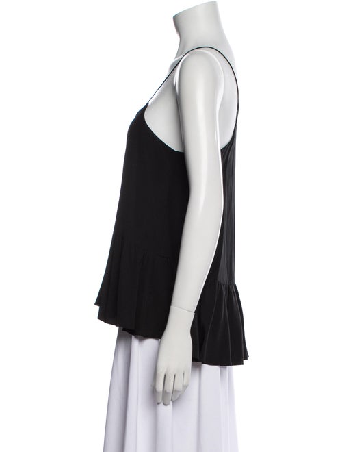 Tibi Silk Square Neckline Top