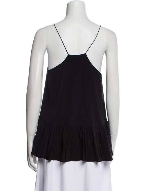 Tibi Silk Square Neckline Top