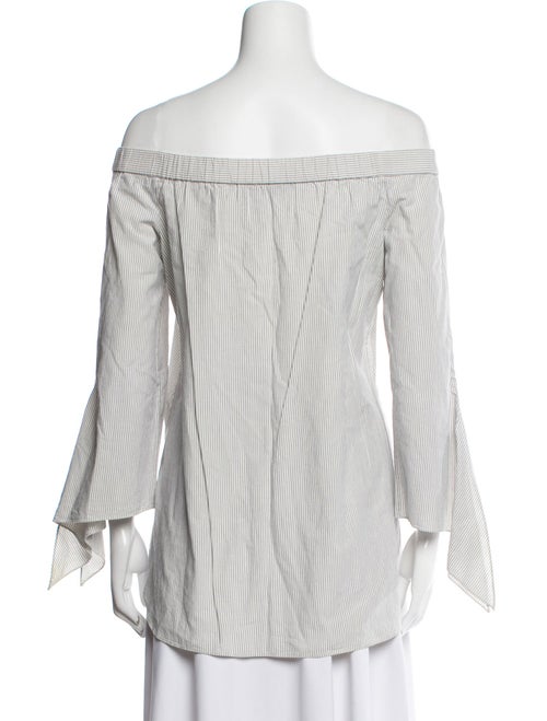 Tibi Striped Off-The-Shoulder Top