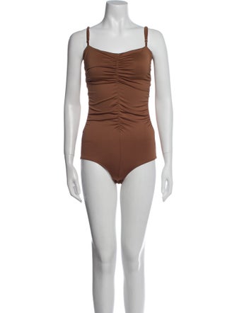 Tibi Square Neckline Sleeveless Bodysuit