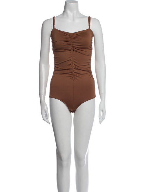 Tibi Square Neckline Sleeveless Bodysuit