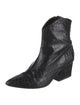 Tibi Embossed Leather Western Boots