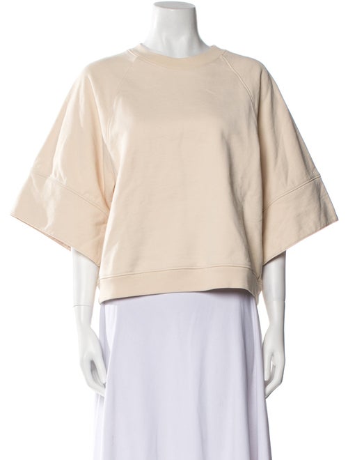 Tibi Crew Neck Three-Quarter Sleeve Sweatshirt