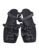 Tibi Leather Studded Accents T-Strap Sandals