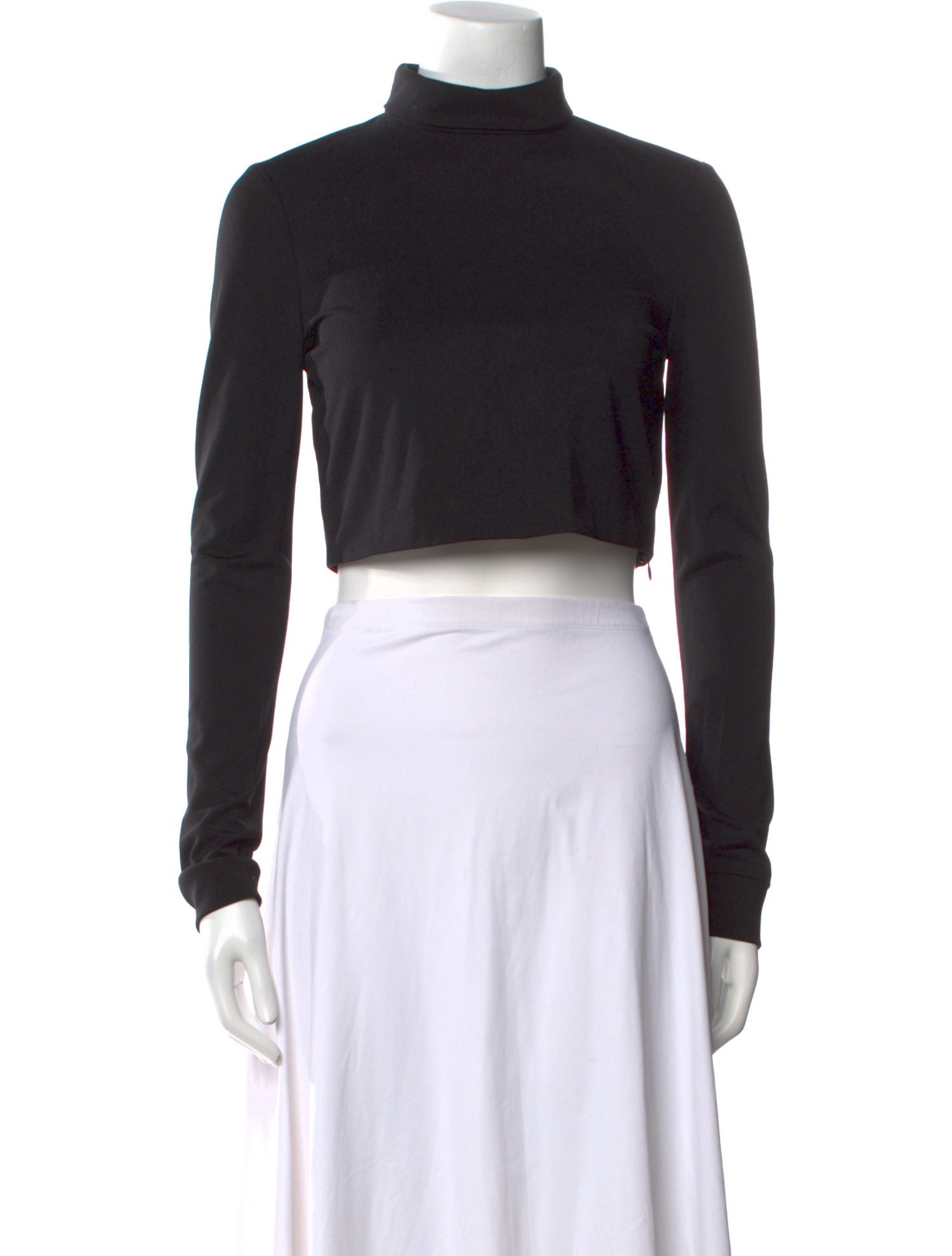 Tibi Merino Wool Turtleneck Crop Top