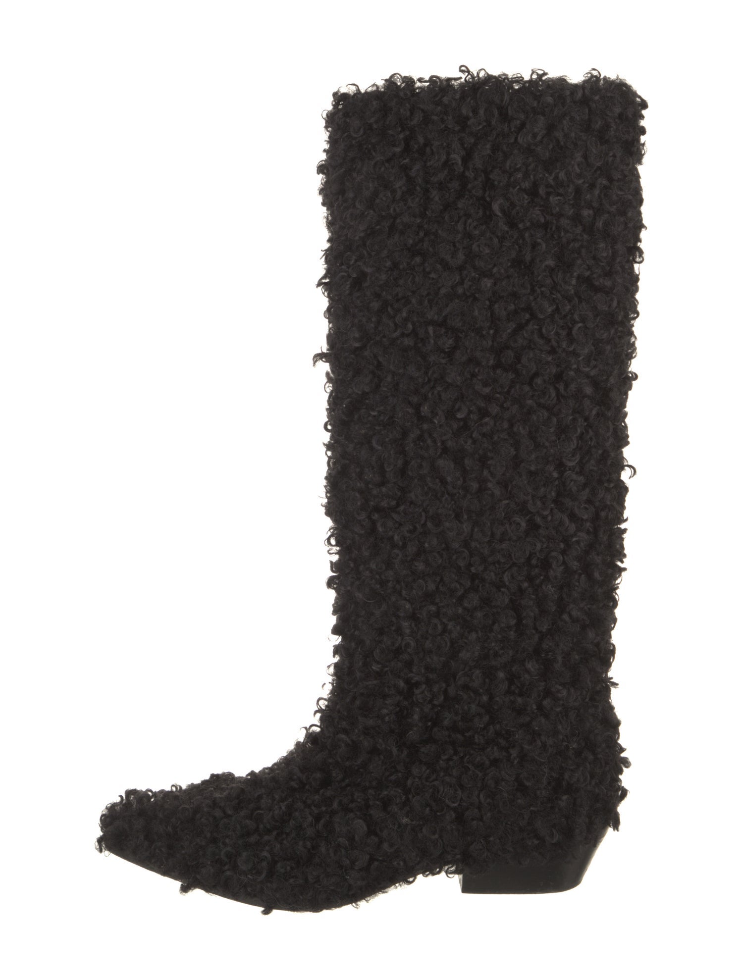 Tibi Faux Fur Lace-Up Boots