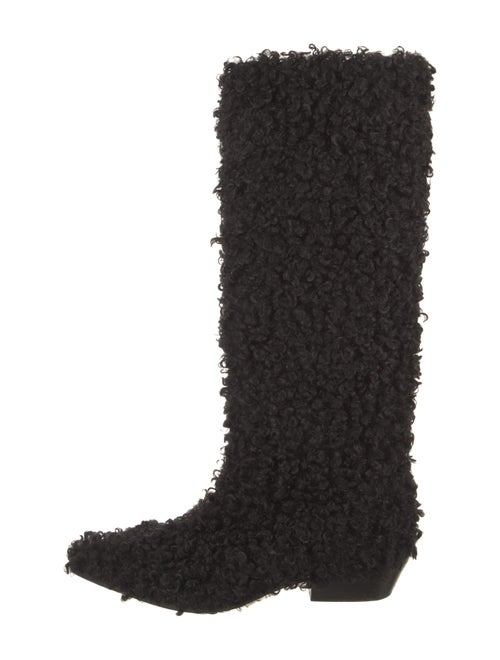 Tibi Faux Fur Lace-Up Boots