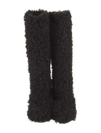 Tibi Faux Fur Lace-Up Boots