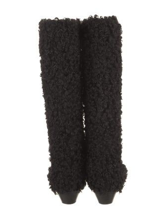 Tibi Faux Fur Lace-Up Boots
