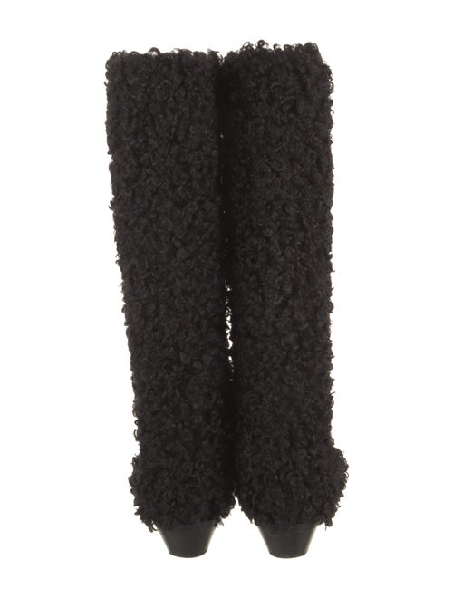 Tibi Faux Fur Lace-Up Boots