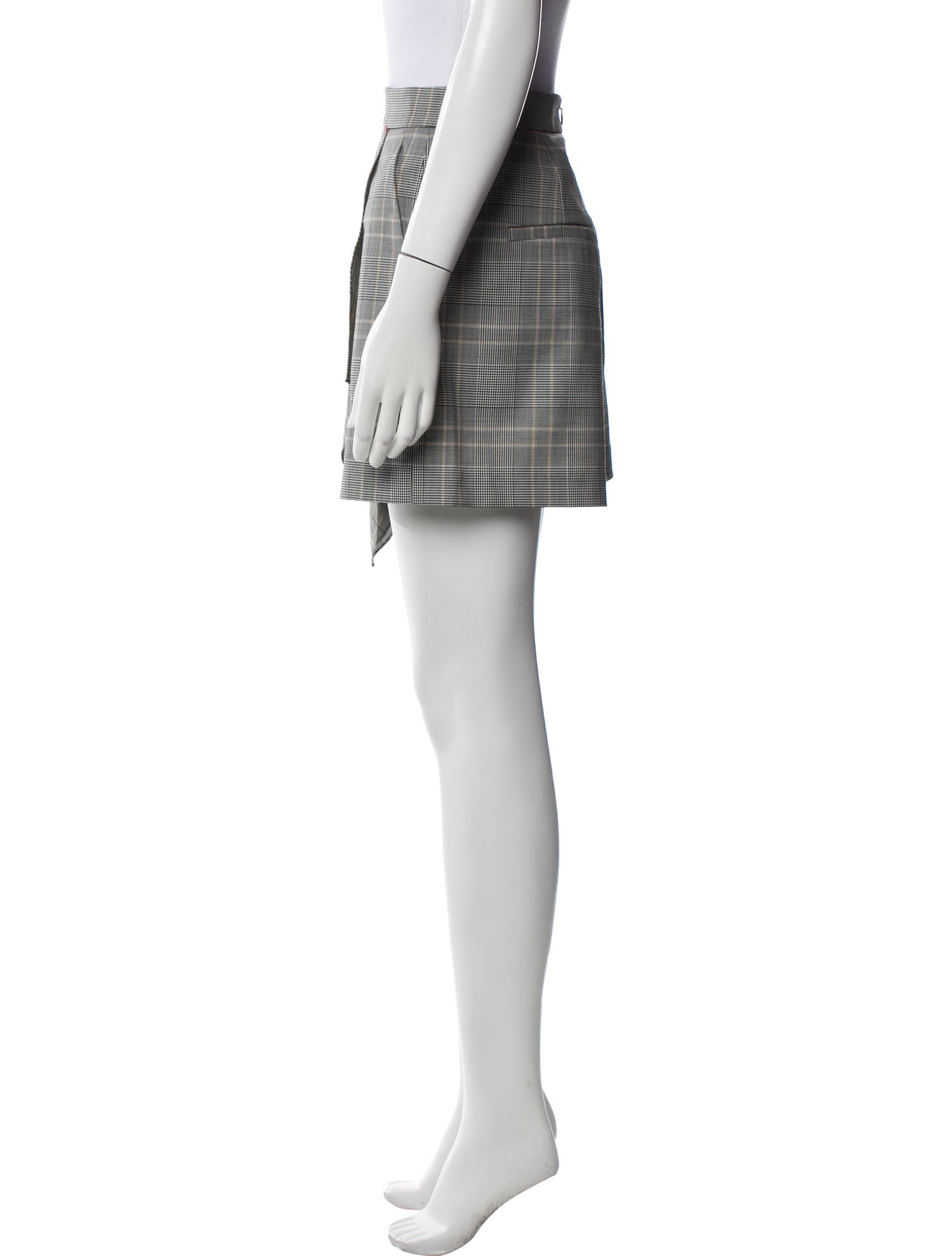 Tibi Plaid Print Knee-Length Shorts