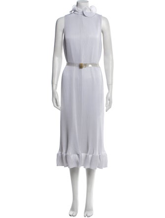 Tibi Mock Neck Long Dress