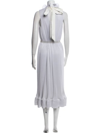 Tibi Mock Neck Long Dress