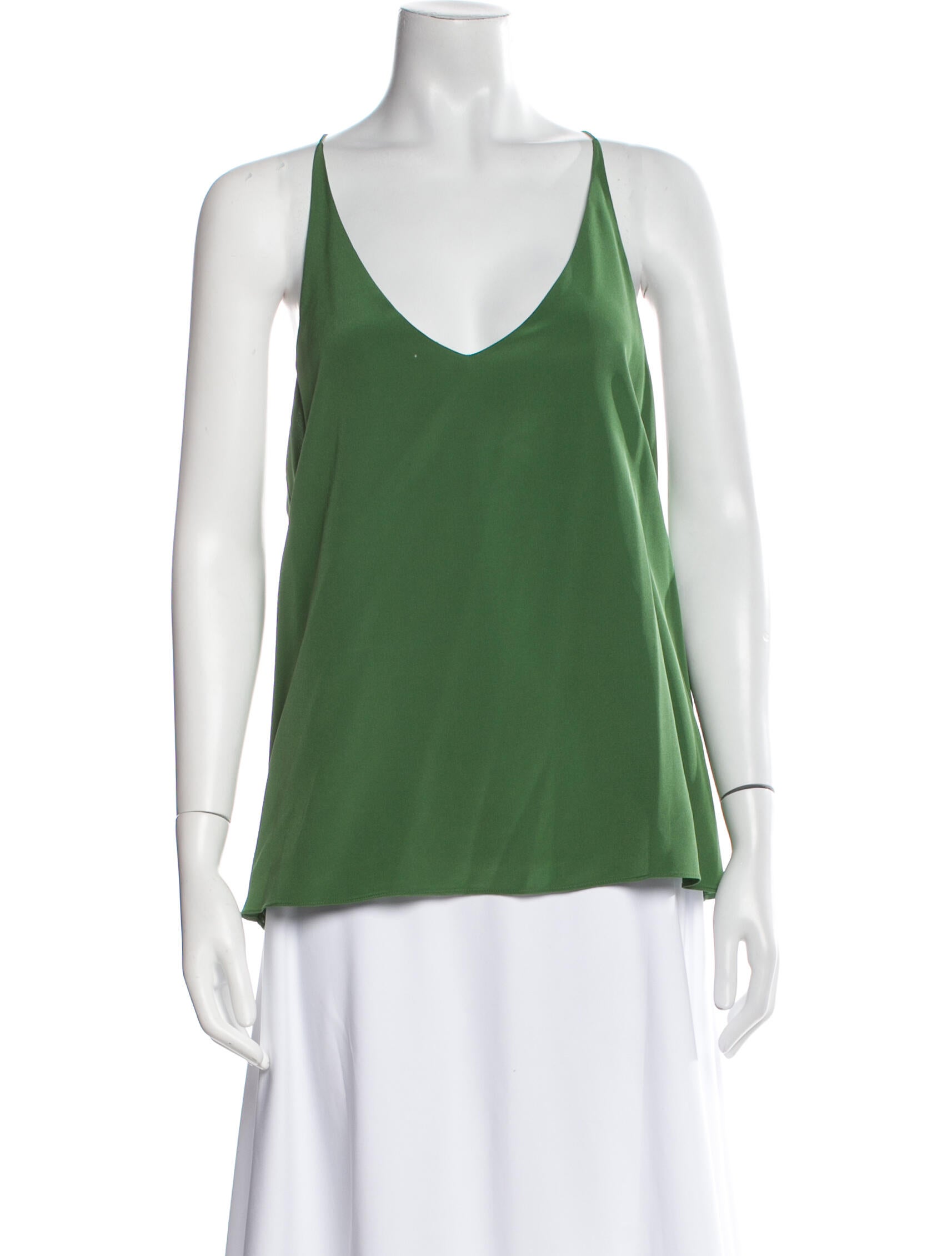 Tibi Silk V-Neck Top