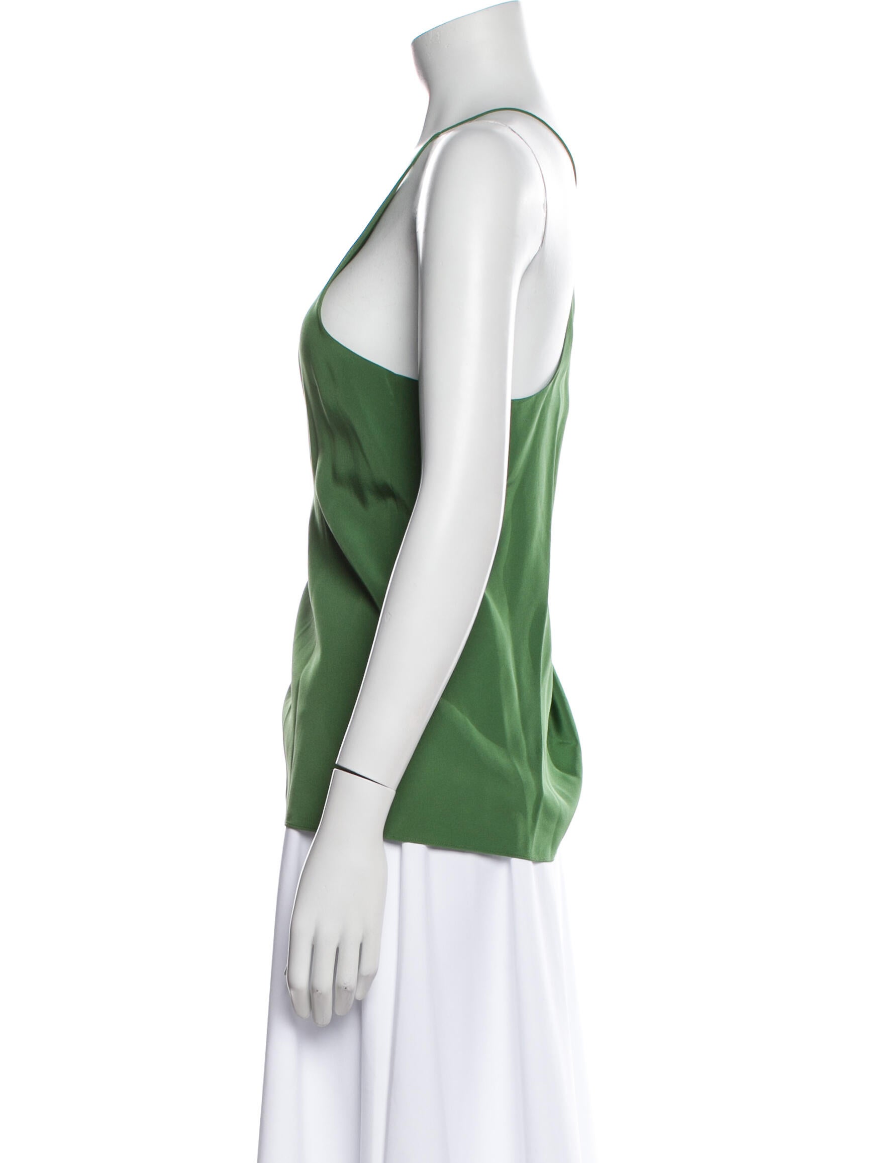 Tibi Silk V-Neck Top