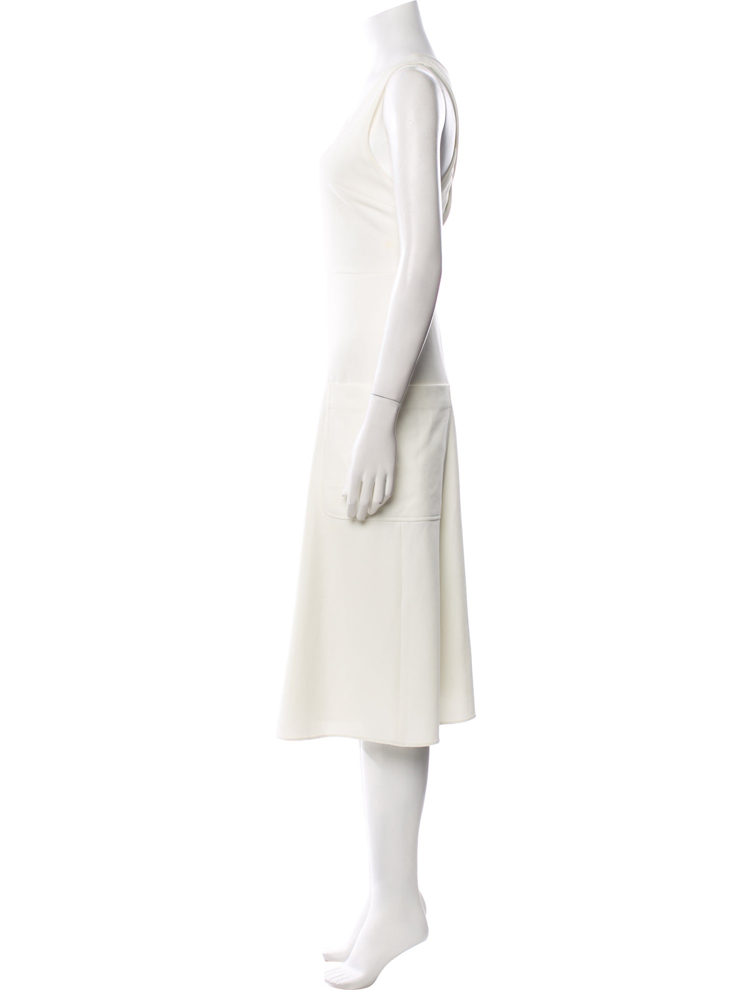 Tibi Scoop Neck Midi Length Dress