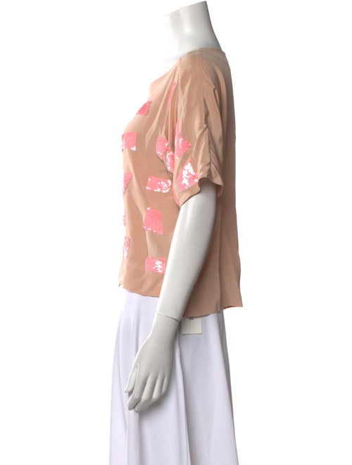 Tibi Silk Printed Crop Top