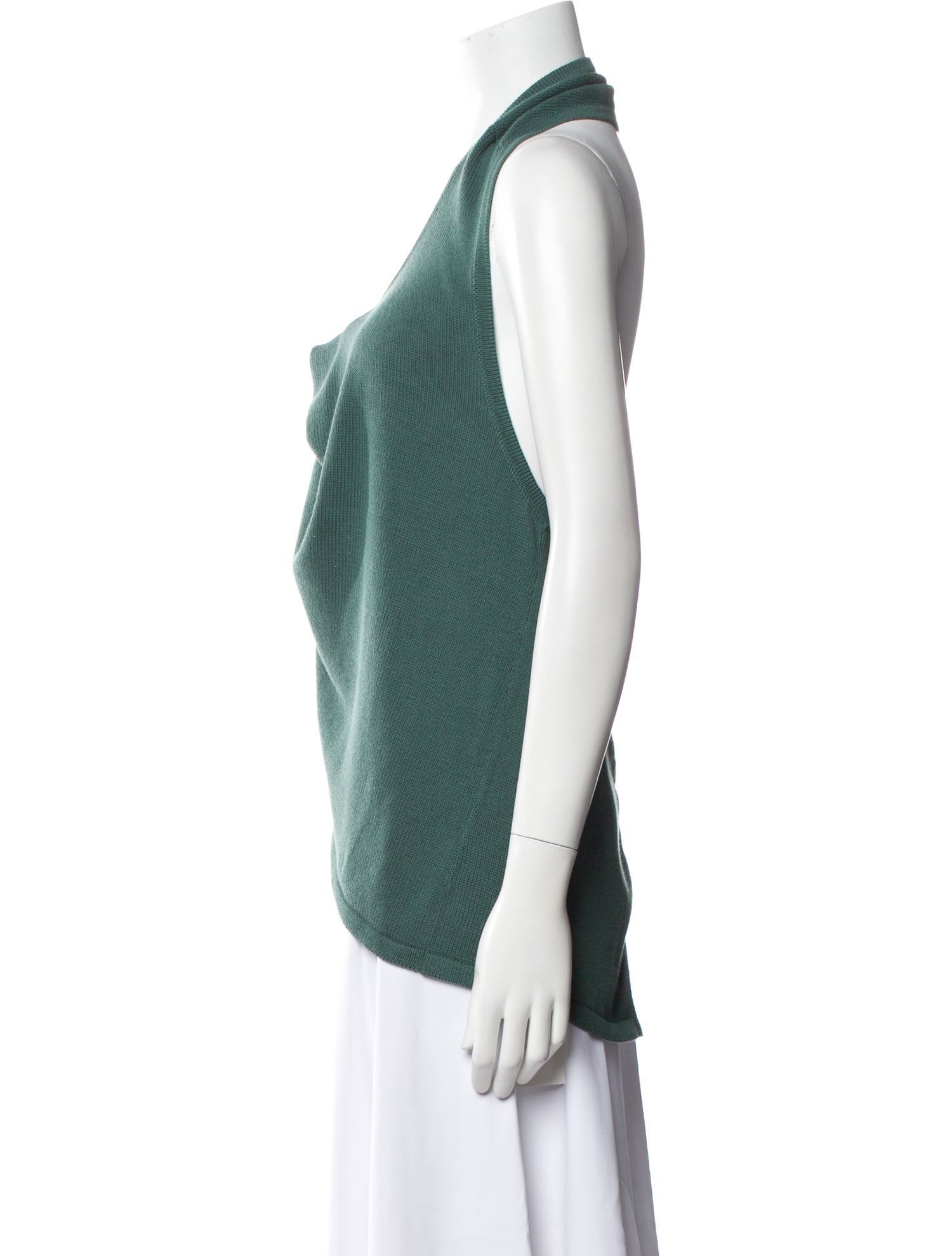 Tibi Cowl Neck Sleeveless Top
