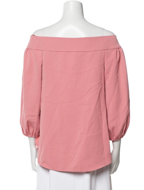 Tibi Off-The-Shoulder Three-Quarter Sleeve Blouse