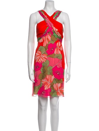 Tibi Floral Print Mini Dress