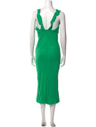 Tibi Scoop Neck Long Dress