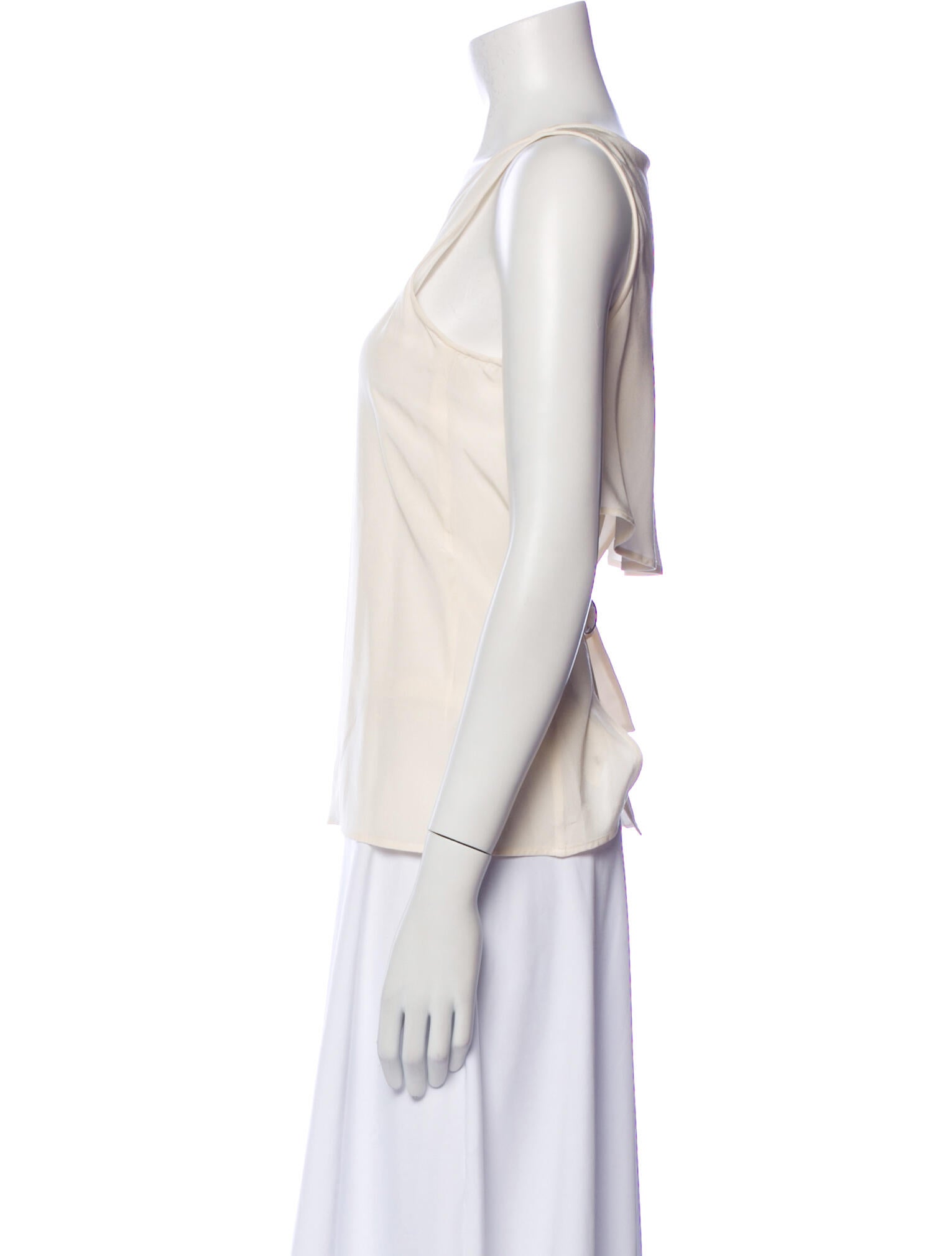 Tibi Scoop Neck Sleeveless Top