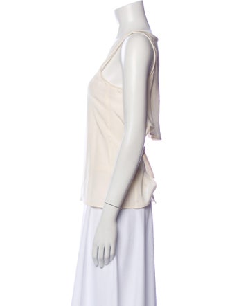 Tibi Scoop Neck Sleeveless Top