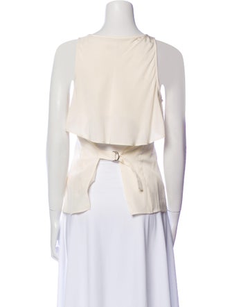 Tibi Scoop Neck Sleeveless Top