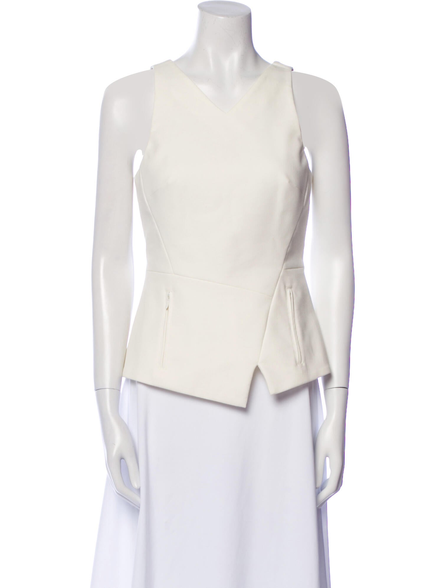 Tibi V-Neck Sleeveless Top