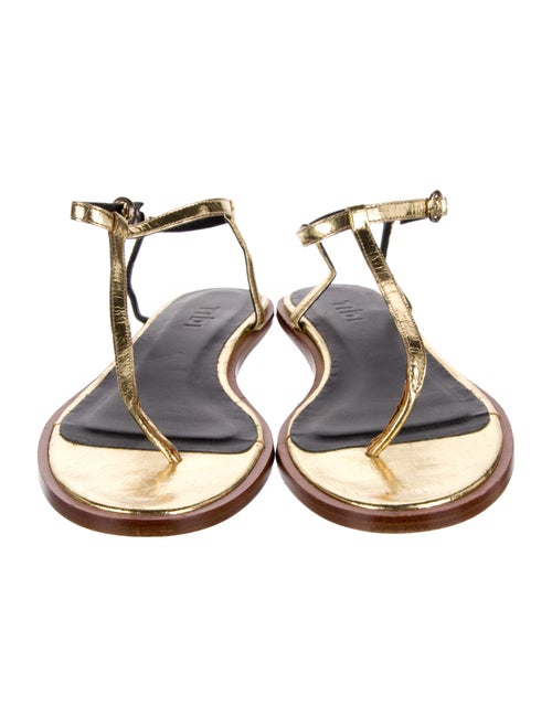 Tibi Leather T-Strap Sandals