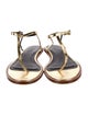 Tibi Leather T-Strap Sandals
