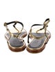 Tibi Leather T-Strap Sandals