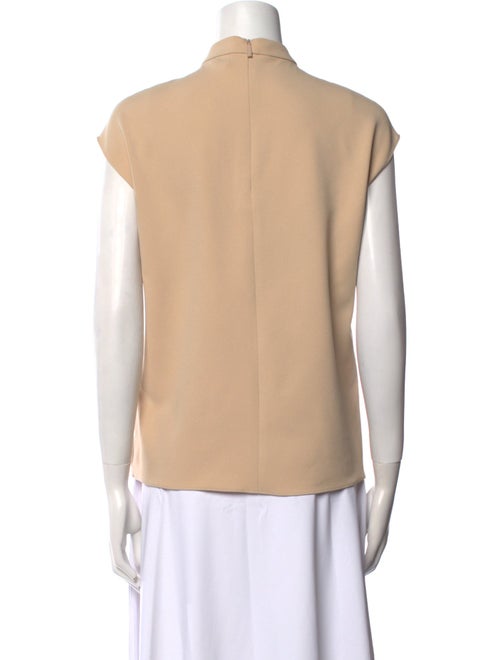 Tibi Mock Neck Short Sleeve Top