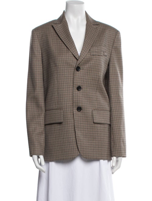 Tibi Wool Houndstooth Print Blazer