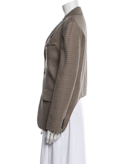 Tibi Wool Houndstooth Print Blazer