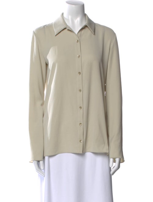 Tibi Long Sleeve Button-Up Top