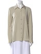 Tibi Long Sleeve Button-Up Top