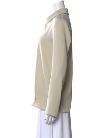 Tibi Long Sleeve Button-Up Top