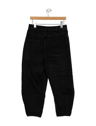 Tibi High-Rise Straight Leg Jeans