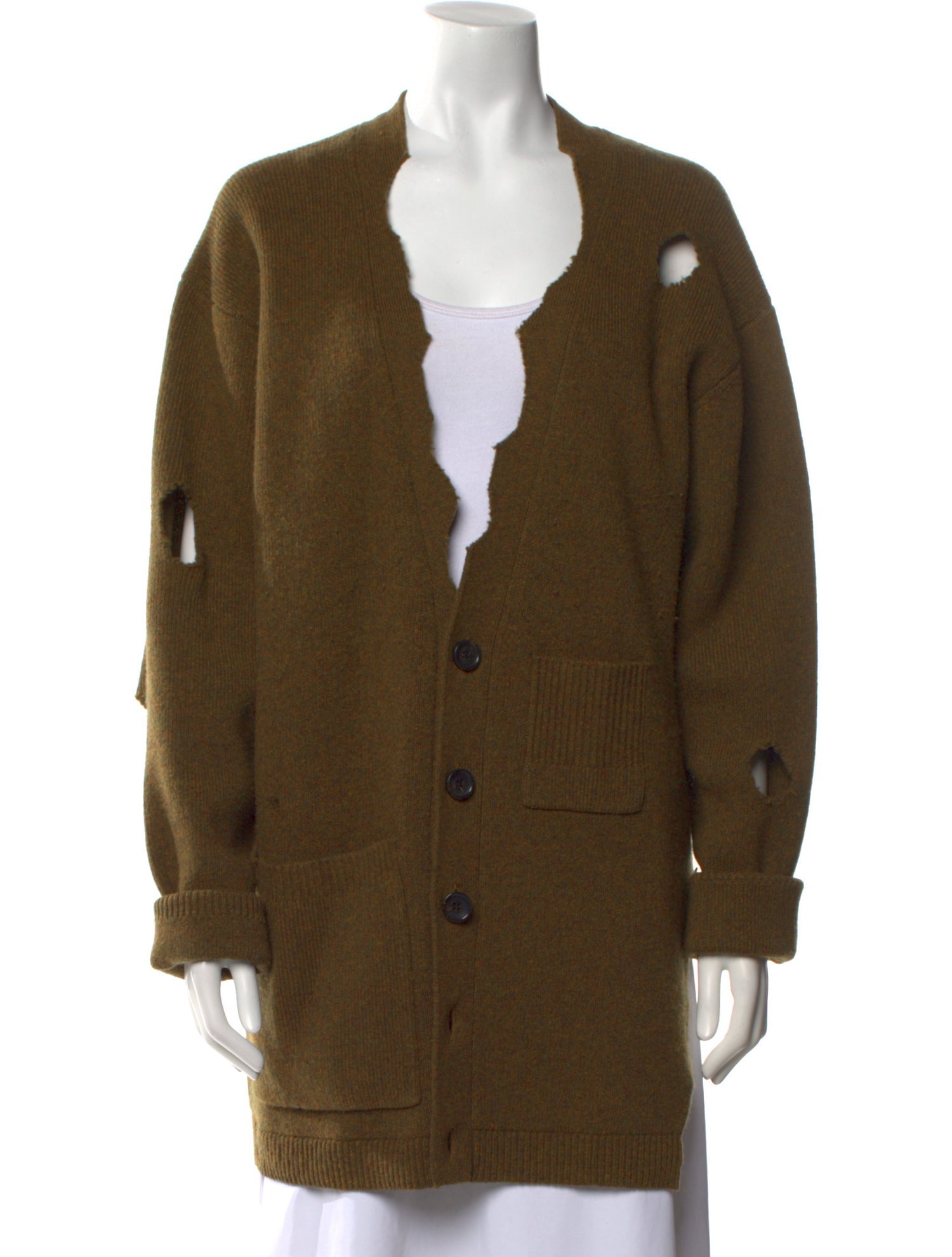 Tibi Wool V-Neck Sweater