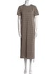Tibi Printed Long Dress