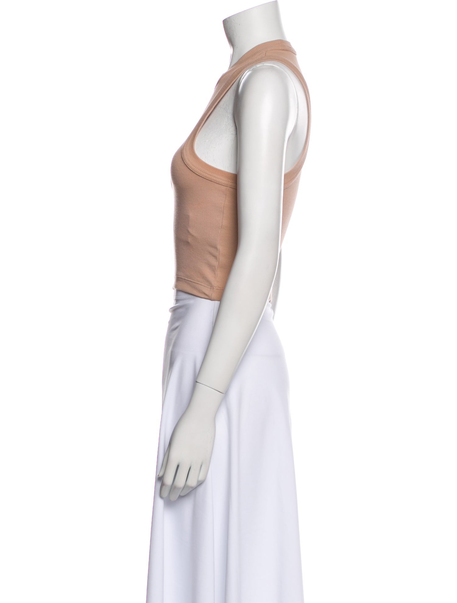Tibi Crew Neck Sleeveless Crop Top