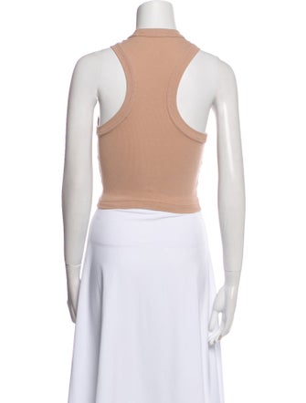 Tibi Crew Neck Sleeveless Crop Top