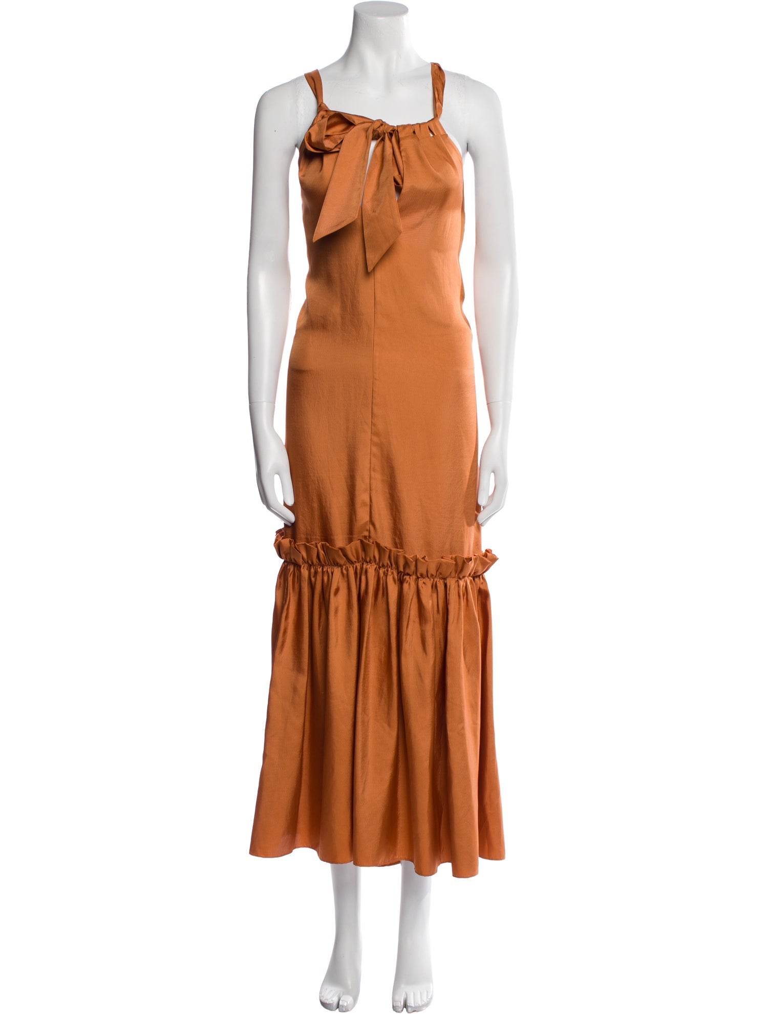 Tibi Square Neckline Long Dress