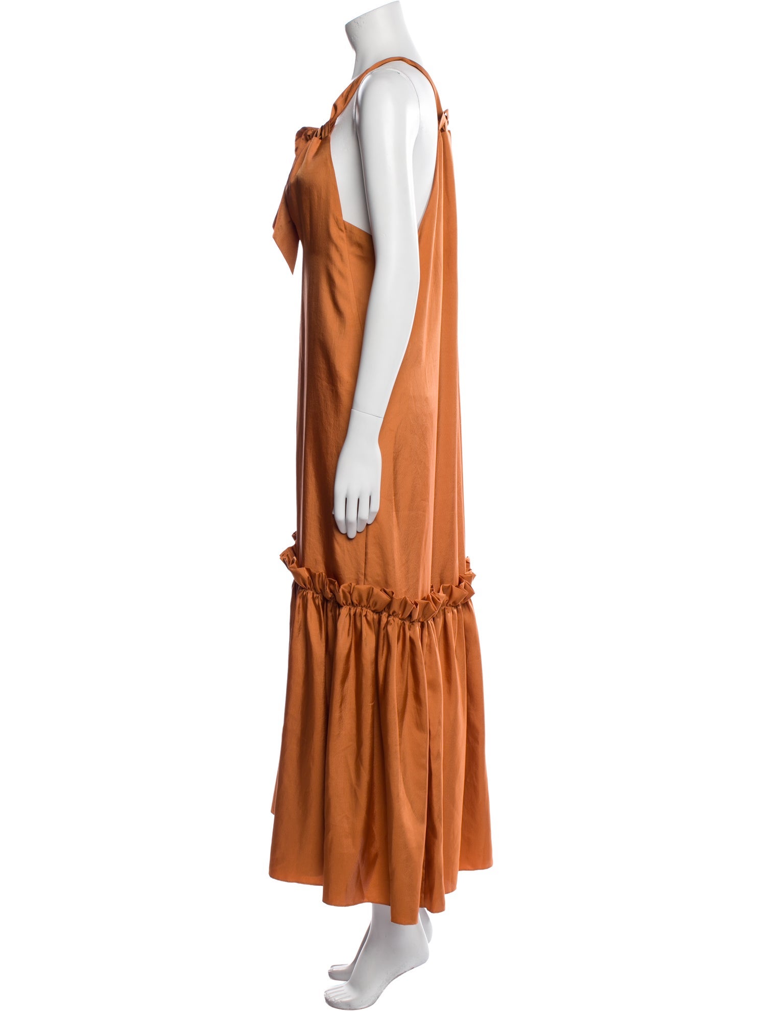 Tibi Square Neckline Long Dress