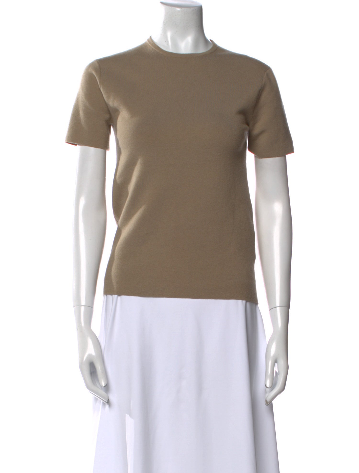 Tibi Cashmere Crew Neck T-Shirt