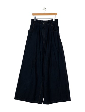 Tibi High-Rise Wide Leg Jeans