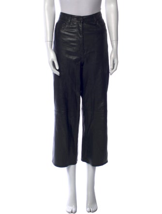 Tibi Lamb Leather Wide Leg Pants